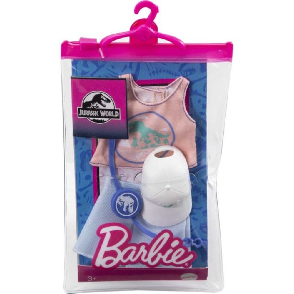 Barbie Fashion Pack Jurassic World Outfit: Top Shorts Fanny Pack & Hat New